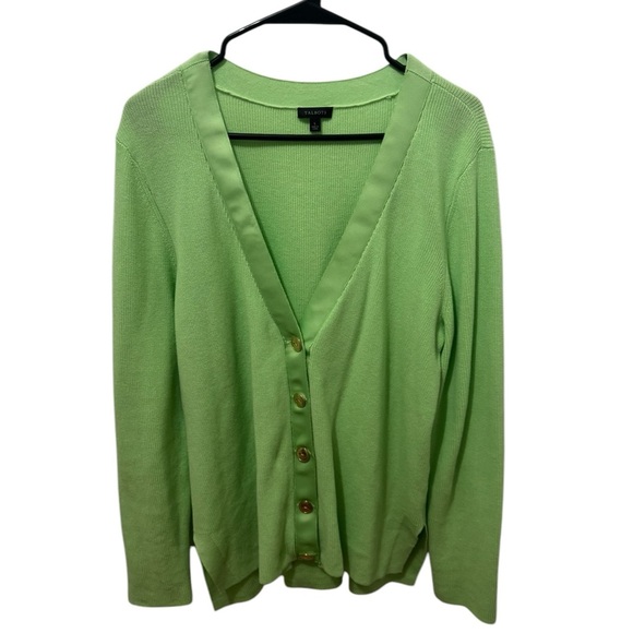 Talbots Women's Green Cardigan Sweater Size Large - Picture 1 of 4